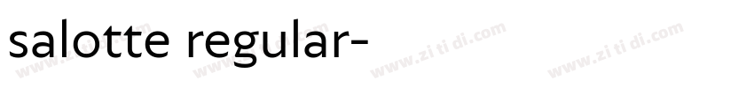 salotte regular字体转换